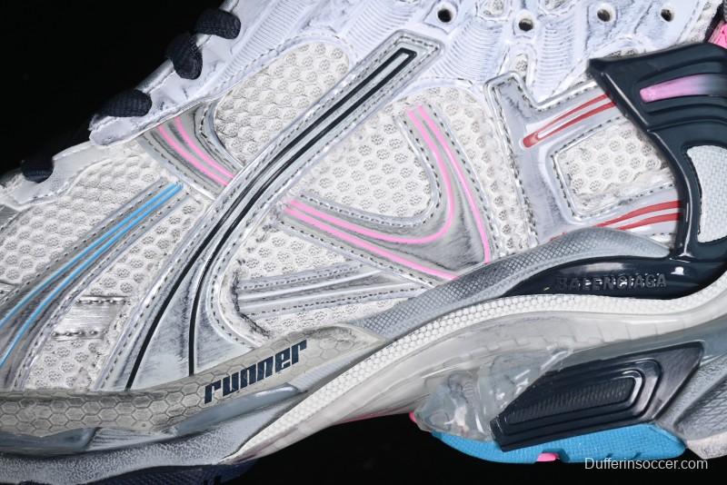 Balenciaga Runner Kith Four Color Retro Casual Sneakers - W3RMU9154