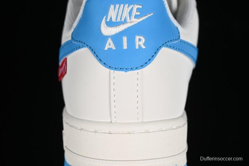 Nike Supreme x Air Force 1'07 Low Casual Sneakers in Lake Blue - HD1968-024