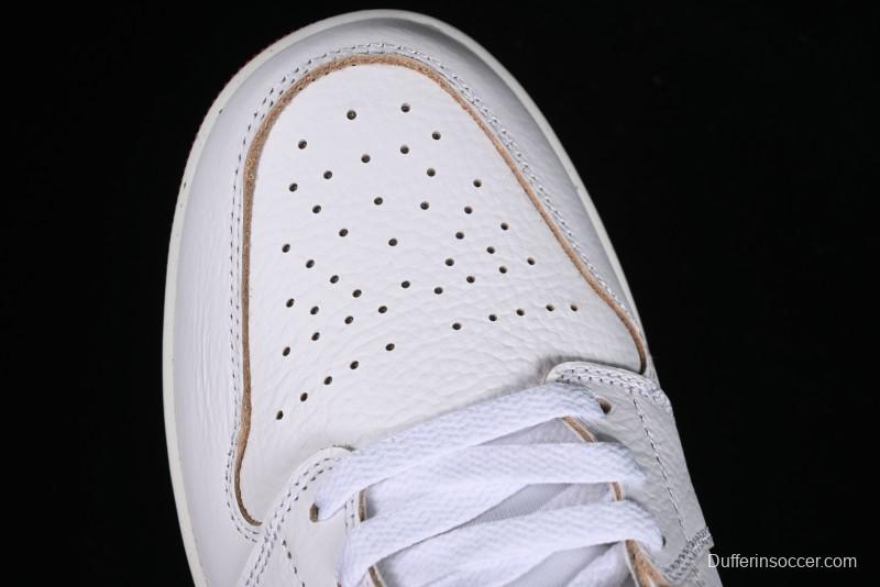 Nike Air Jordan 1 Mid Basketball Shoes in White/Orange/Red - FJ3458-160