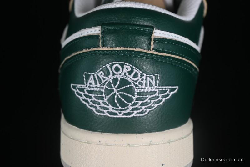 Nike Air Jordan 1 Low AJ1 White Green Low Top Casual Sneakers - FQ7687-300