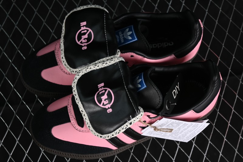 Adidas Samba OG B75807 Customized Casual Sneakers with Vibrant Hot Pink and Sweet Black Colorway - B75807