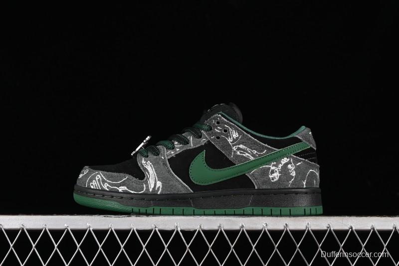 Nike There Skateboards x Nike SB Dunk Low Graffiti Art Style Collaboration SB Low Top Casual Skate Shoes - HF7743-001