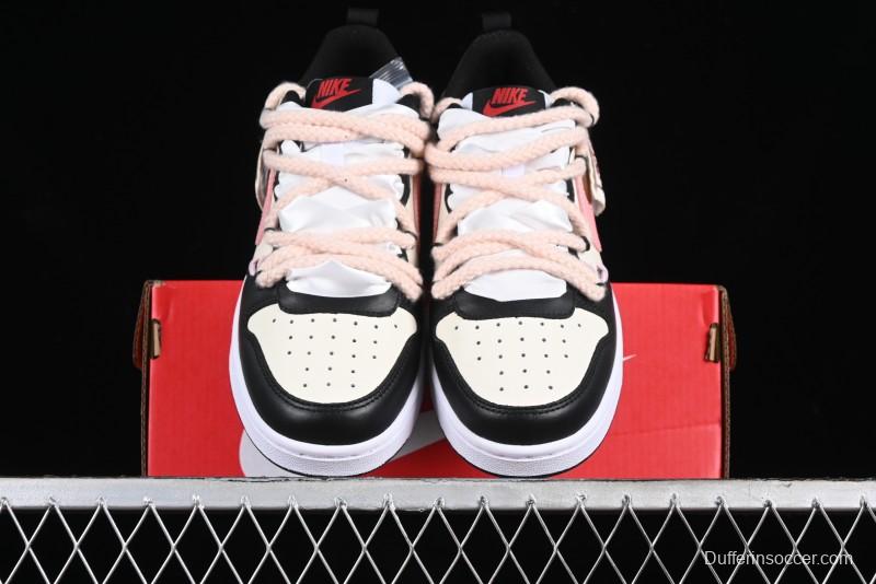Nike Court Borough Low 2 Berry Worry Playful Cute Trendy Retro Low-Top Casual Sneakers - BQ5448-110