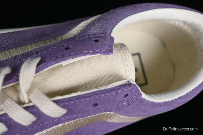 Vans Style 36 Low-Top Skate Shoes with Purple Embroidery - VN000CRPGRN