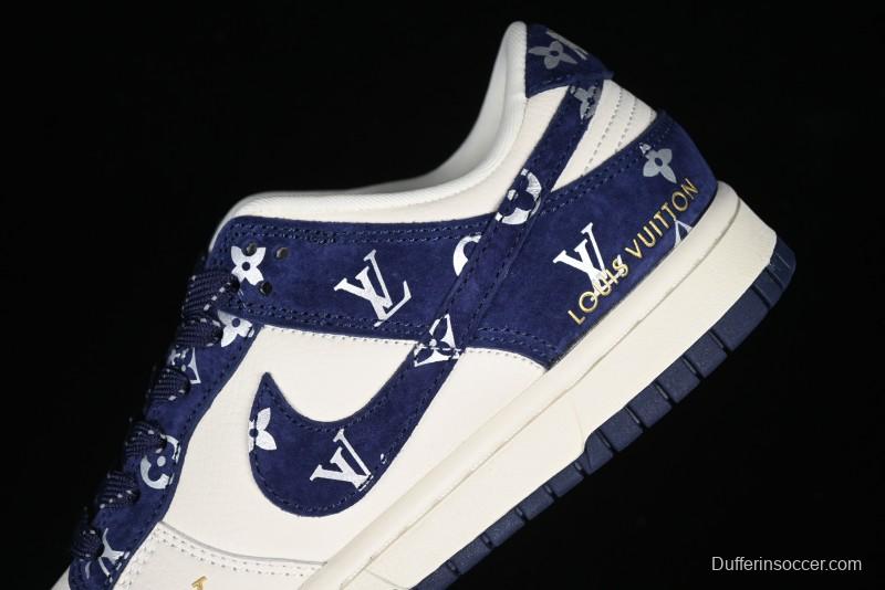 Nike SB Dunk Low LV Collaboration Anniversary Customized Low-Top Casual Sneakers - XD6188-029