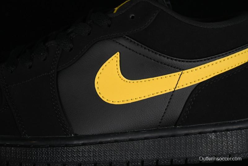 Nike Air Jordan 1 Low AJ1 Black Gold Hook Casual Sneakers - 553558-071