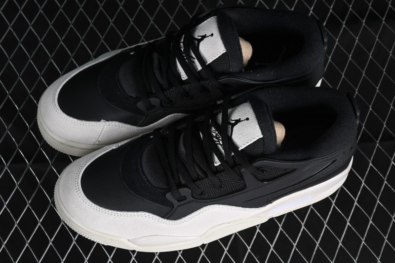 Nike Air Jordan 4 Remastered Sneakers in Black, Light Bone, and Dark Gray - FQ7939-001