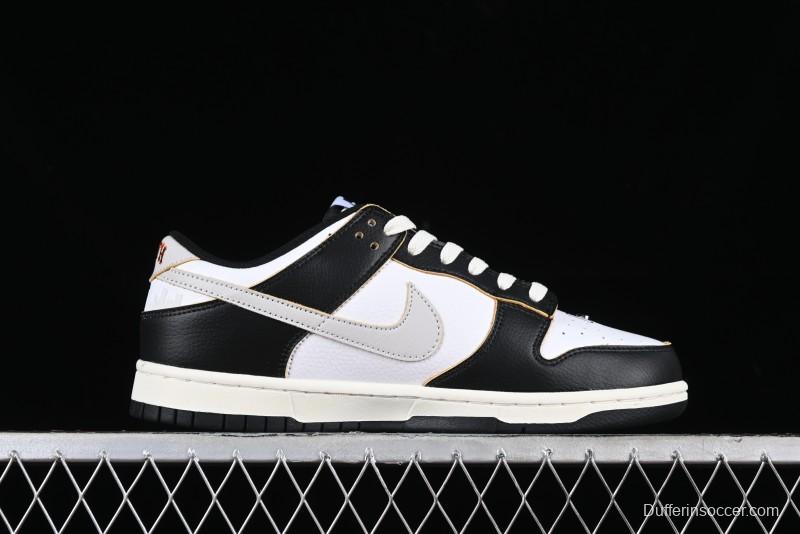 Nike HUF x SB Dunk Low "San Francisco" Black White Panda Skateboarding Shoes - FD8775-001