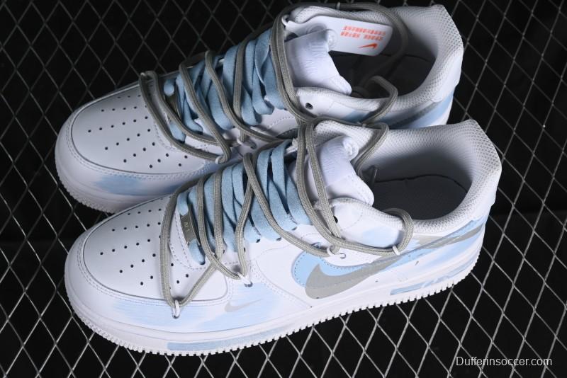 Nike Air Force 1 '07 Low Anime Theme Broken Swoosh Custom Spray Casual Sneakers - ZH0316-020