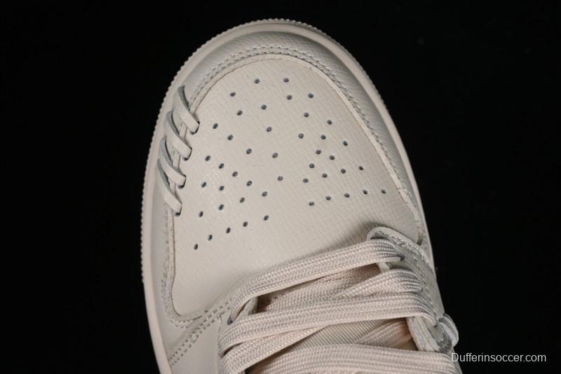Nike Air Jordan 1 Low "Method of Make" Casual Sneakers in White Gold - FN5032-200
