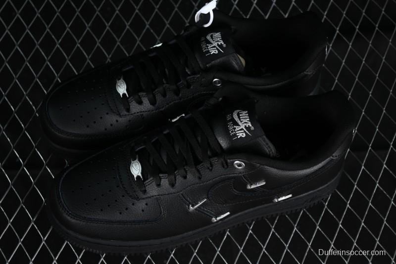 Nike Air Force 1 '07 Low Silver Swoosh Casual Sneakers - HQ1180-001