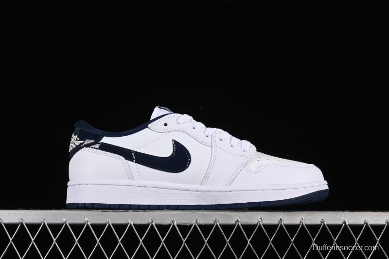 Nike Air Jordan 1 Low '85 Metallic Blue Retro Sneakers - FB9933-141