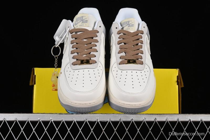 Nike Air Force 1 '07 Low x Kaws Casual Sneakers with Full-Length Air Cushion - CW2288-207