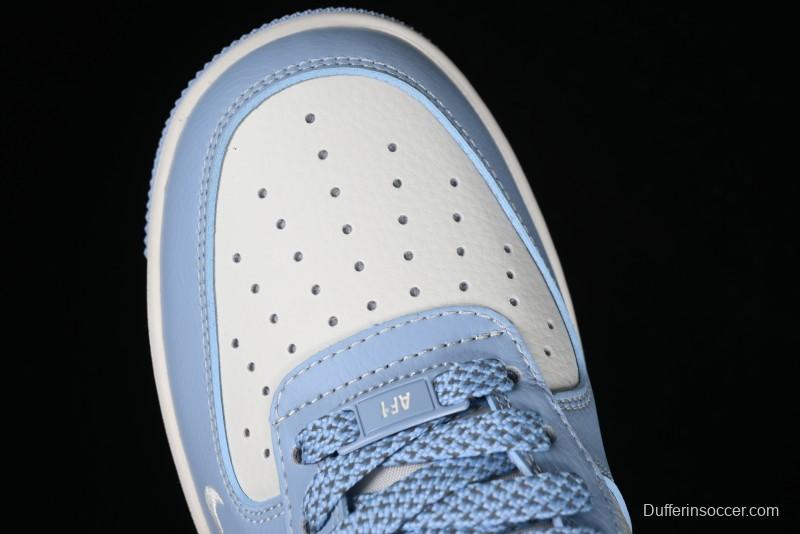 Nike Air Force 1 '07 Low Stussy Collaboration - Sky Blue Low-Top Casual Sneakers - BB9599-201
