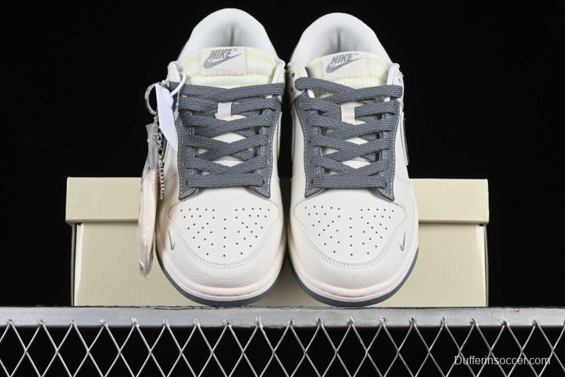 Nike SB Dunk Low Supreme Stone Island Collaboration - Beige Grey Starry Sky Anniversary High-End Custom Low-Top Casual Skate Shoes - BB9866-002