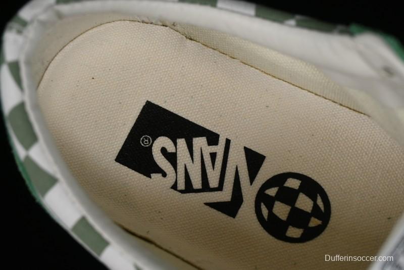 Vans Old Skool Reissue 136 Checkerboard Green Retro Canvas Shoes - VN000MT6V0N