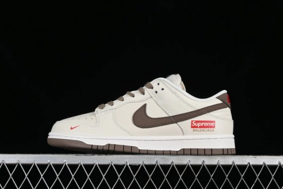 Nike Supreme x SB Dunk Low Collaboration - Military Green Anniversary High-End Custom Low-Top Casual Skate Shoes - XD1688-001