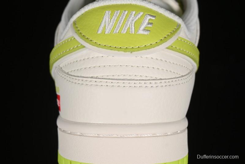 Nike SB Dunk Low Supreme Stone Island Collaboration - Fluorescent Beige Anniversary High-End Custom Low-Top Casual Skate Shoes - BB9866-005