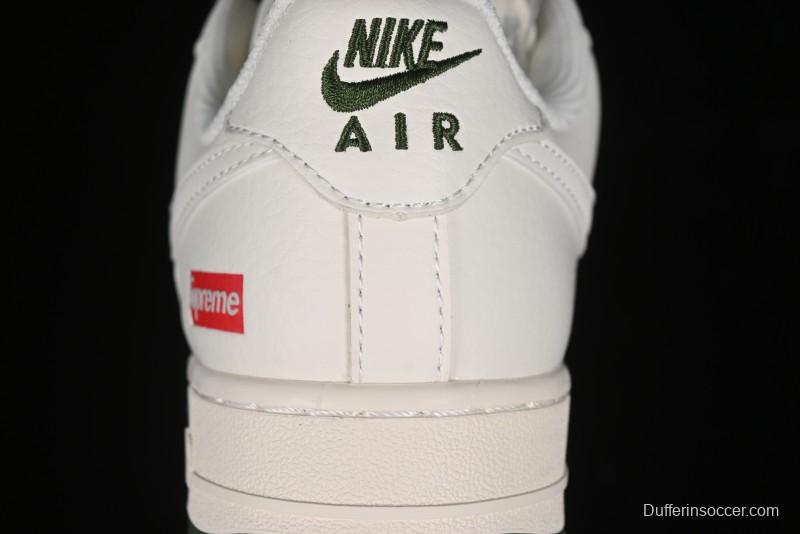Nike Air Force 1 '07 Low Supreme Casual Sneakers in Beige Red Green - XZ6188-009