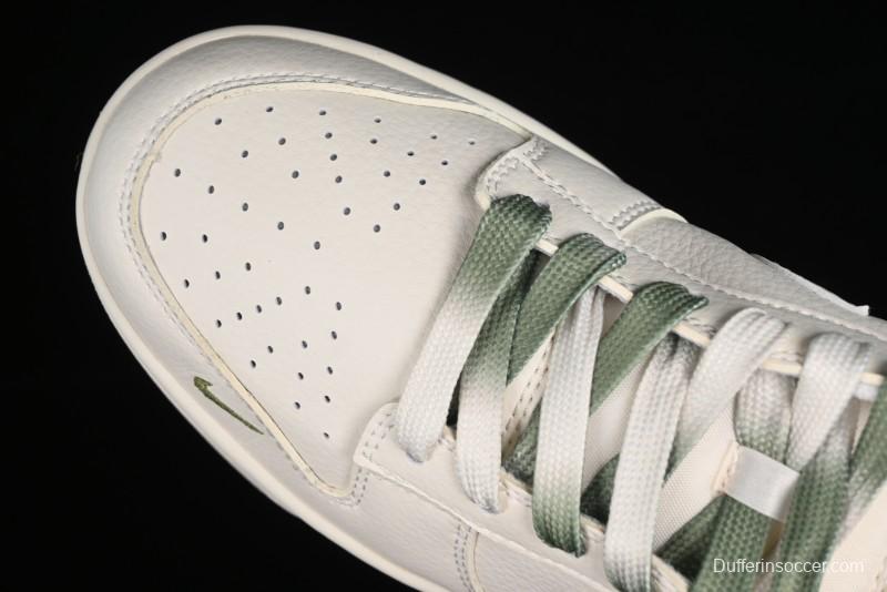 Nike SB Dunk Low Supreme Collaboration - Beige Green Two-Tone Anniversary High-End Custom Low-Top Casual Skate Shoes - BB8675-109