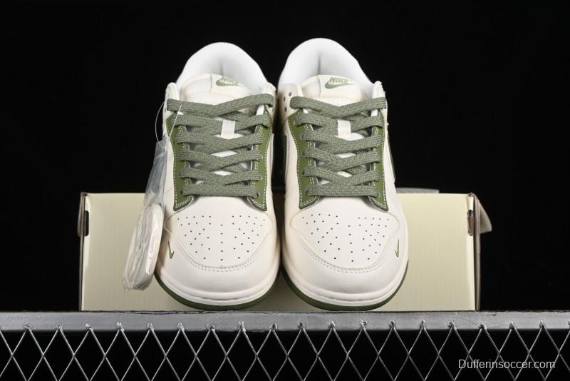 Nike SB Dunk Low x Supreme Stone Island Collaboration Beige Green Starry Sky Anniversary High-End Custom Low-Top Casual Skate Shoes - BB9866-004