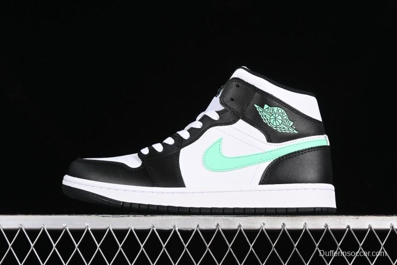 Nike Air Jordan 1 Mid AJ1 White Black Green Culture Casual Sneakers - DQ8426-103