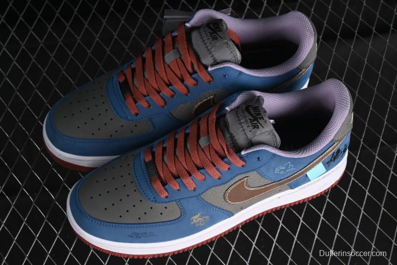 Nike Air Force 1 '07 Low Black Myth Wukong Collaboration Casual Sneakers - AF2434-109