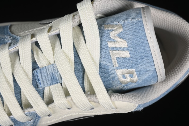 Nike Air Jordan 1 Low MLB Collaboration Retro Blue Denim Custom Basketball Shoes - DC2024-027