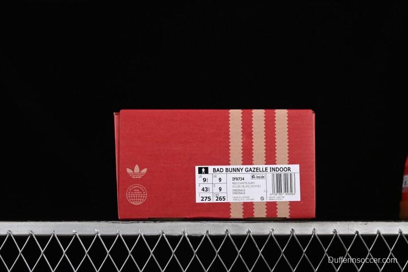 Adidas Originals Gazelle Indoor Bad Bunny Retro Casual Slip-Resistant Low-Top Sneakers - IF9734