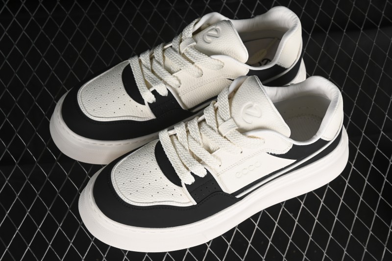 ECCO 2024 New Fashion Simple Versatile Genuine Leather White Sneakers - 61881301001
