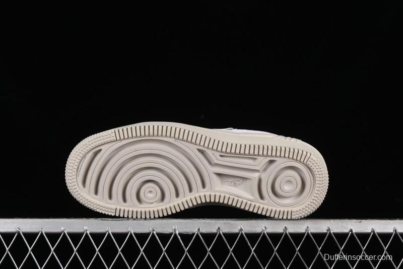 Nike Air Force 1 PLT AF ORM Triple White Low Top Casual Sneakers - DJ9946-108