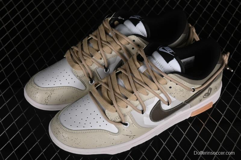 Nike Dunk Low Panda Prank Summer Theme Love Khaki Pudding Milk Tea SB Strap Low-Top Casual Sneakers - CW1590-100