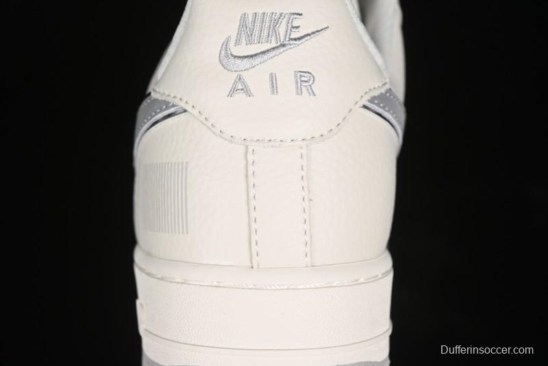 Nike Air Force 1 '07 Low QR Code Light Grey Starry Casual Sneakers - CU1836-963