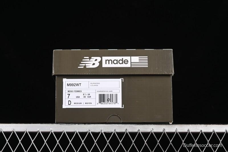 New Balance Made In USA M992 Series Classic Retro Casual Running Shoes - M992WT