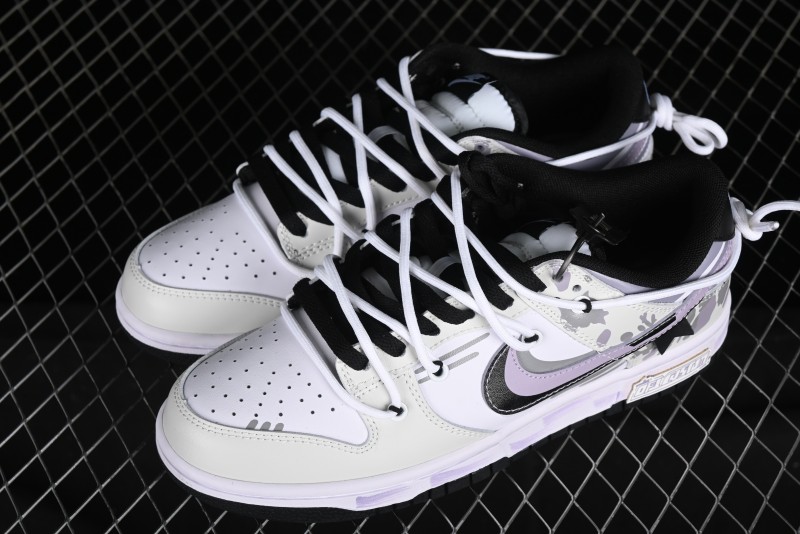 Nike Dunk Low SB Special Mission Camo Navy Black White Purple Grey Skateboarding Shoes - DD1391-100