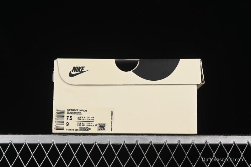 Nike Air Force 1 '07 Low QR Code Military Green Starry Sky Casual Sneakers - CU1836-966