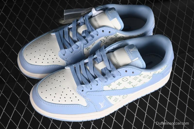 Nike Travis Scott x Fragment Design x Air Jordan 1 Low OG SP AJ1 University Blue - LX1988-104