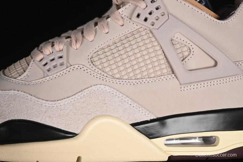 Nike A Ma Maniere x Air Jordan 4 Retro "Fossil Stone" Sneakers - FZ4810-200