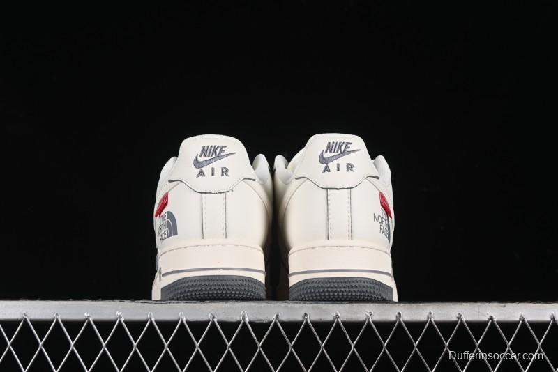 Nike Air Force 1 '07 Low Supreme The North Face Collaboration - Beige Grey Low-Top Casual Sneakers - XZ1996-710
