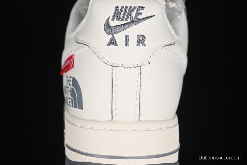 Nike Air Force 1 '07 Low Supreme The North Face Collaboration - Beige Grey Low-Top Casual Sneakers - XZ1996-710