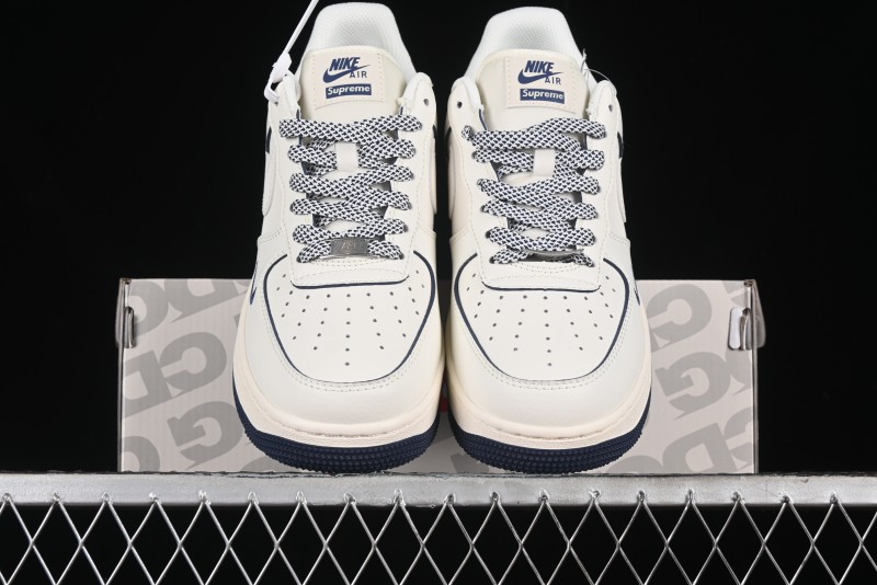 Nike Air Force 1 '07 Low Supreme The North Face Collaboration - Off White Light Blue Casual Sneakers - XZ1996-130