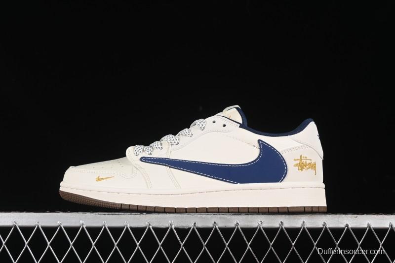 Nike Travis Scott x Fragment Design x Air Jordan 1 Low OG SP AJ1 Retro Sneakers - XY2688-121