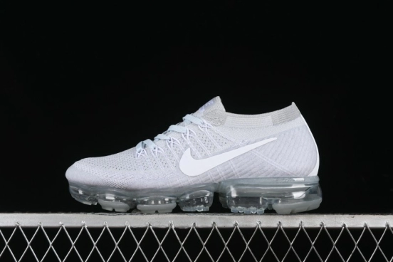 Nike Vapormax Flyknit Breathable Casual Running Shoes with Full-Length Air Cushion - 849558-100