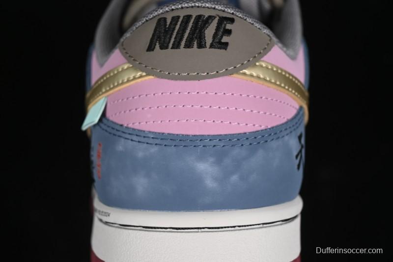 Nike Dunk Low Retro Deconstructed Casual Sneakers with Black Myth Wukong Theme Cloud Dragon Pattern - WK0820-001