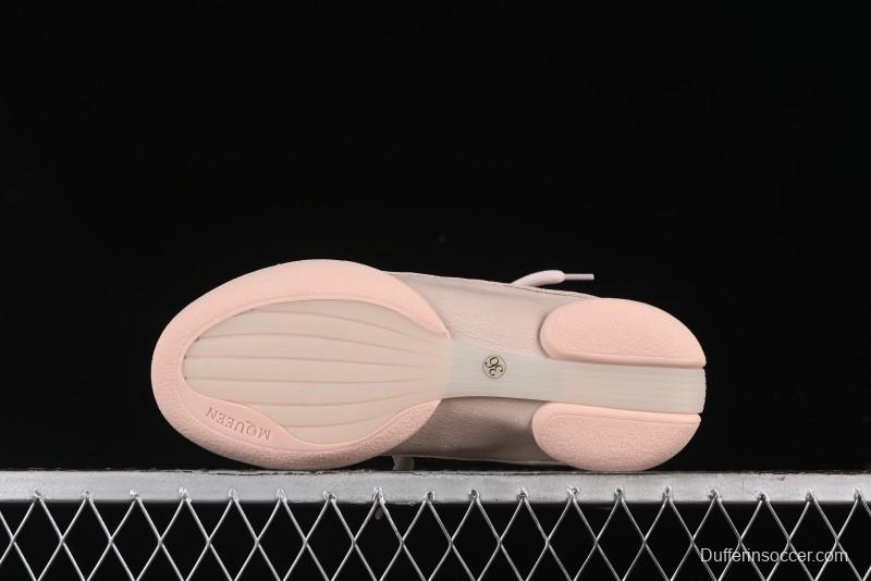 Alexander McQueen Flexion Retro Sneakers in Pink with Anatomical Design and Split Sole - 2024s