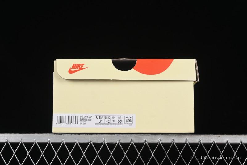 Nike Travis Scott x Fragment Design x Air Jordan 1 Low OG SP AJ1 Retro Sneakers - XZ3398-002