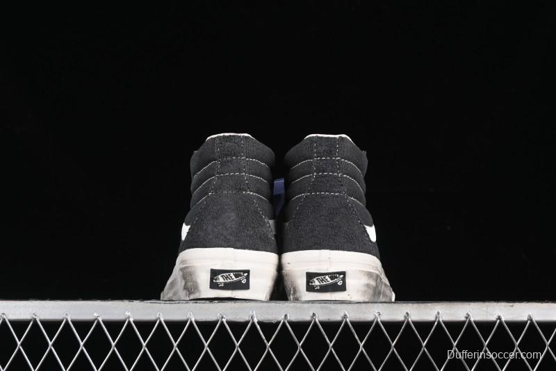 Vans Notre Premium Sk8-Hi High-Top Skate Shoes with Striped Design and Washed Effect - VN000CR0RVN