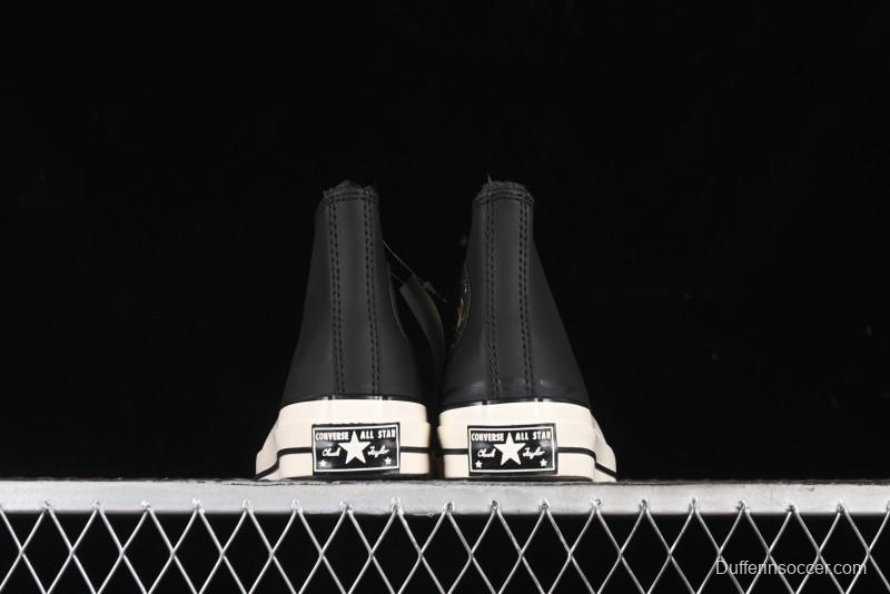 Converse Chuck 1970s Winter Waterproof Leather High-Top Sneakers with Gold Eyelets and Fleece Lining - A12444C