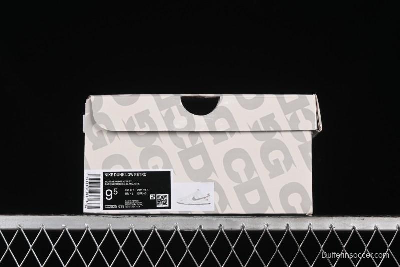 Nike SB Dunk Low Supreme The North Face Collaboration - Light Gray Reflective Swoosh Anniversary Custom Edition Low-Top Casual Skate Shoes - XX2025-628