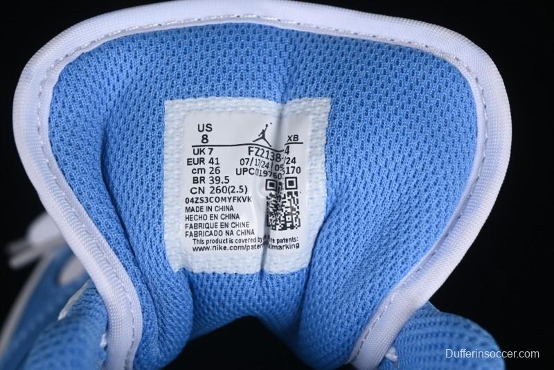 Nike Air Jordan 1 Low AJ1 Patent Leather Blue Casual Sneakers - FZ2138-114